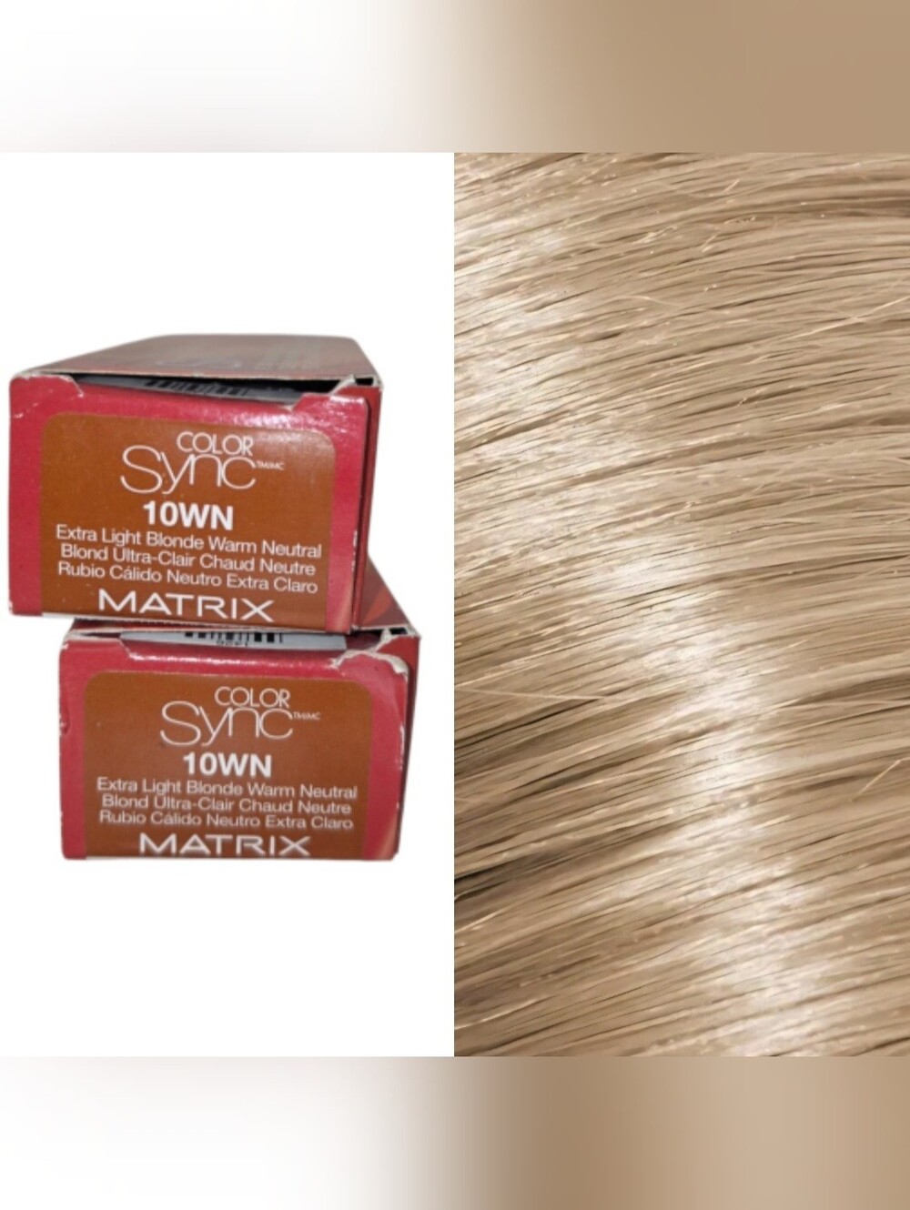 New! 2 Matrix Color Sync 10WN Demi-Permanent Hair Color Size 2 fl oz each